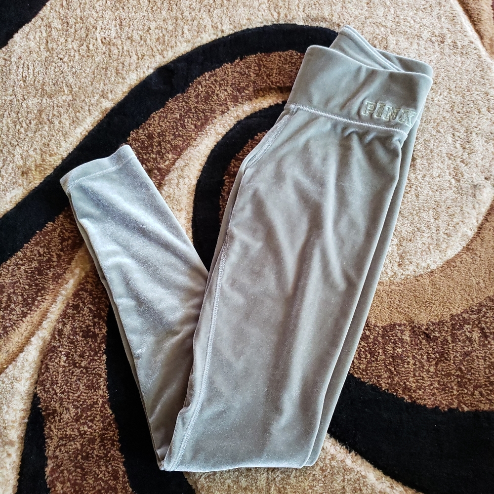 PINK Victoria secret,Green velvet Leggings